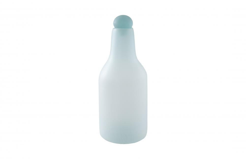 Phillips Collection Frosted Glass Bottle Frosted Turquoise