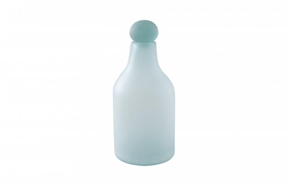 Phillips Collection Frosted Glass Bottle Frosted Turquoise