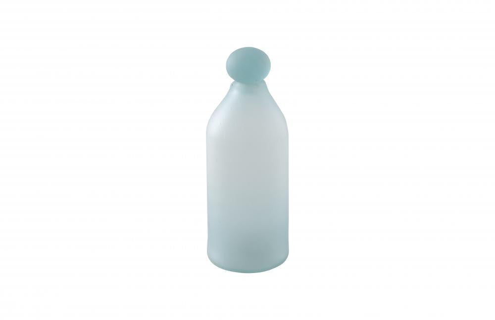 Phillips Collection Frosted Glass Bottle, Small, Frosted Turquoise, 20"H (ID66325 YV0J07T814)
