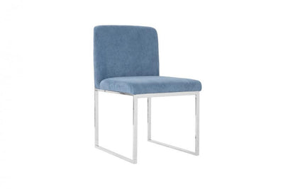 Phillips Collection Frozen Dining Chair Blue, Stainless Steel