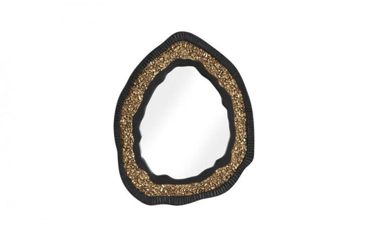 Phillips Collection Geode Mirror Gold Leaf, Black