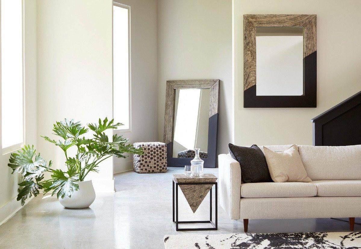 Phillips Collection Geometry Mirror, Large, Graystone, Black, 39"W (TH105236 YV0J07T827)