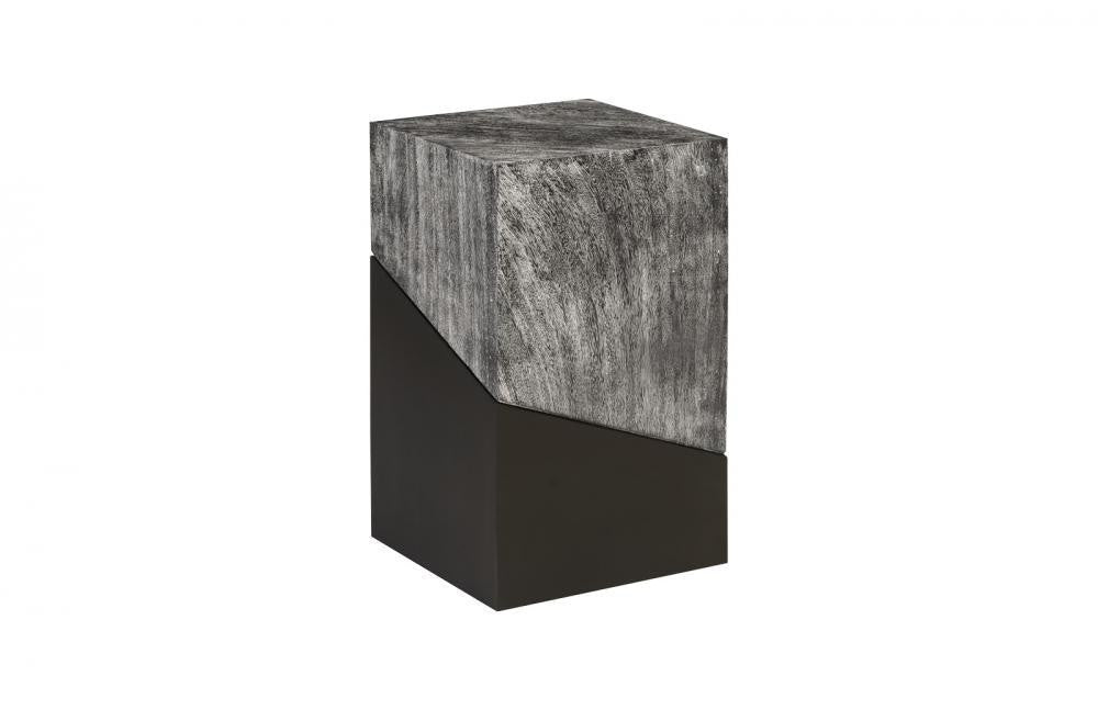 Phillips Collection Geometry Side Table, Large, Graystone, Black, 24"H (TH97559 YV0J07T81Z)