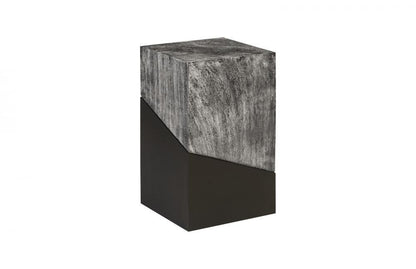 Phillips Collection Geometry Side Table, Large, Graystone, Black, 24"H (TH97559 YV0J07T81Z)