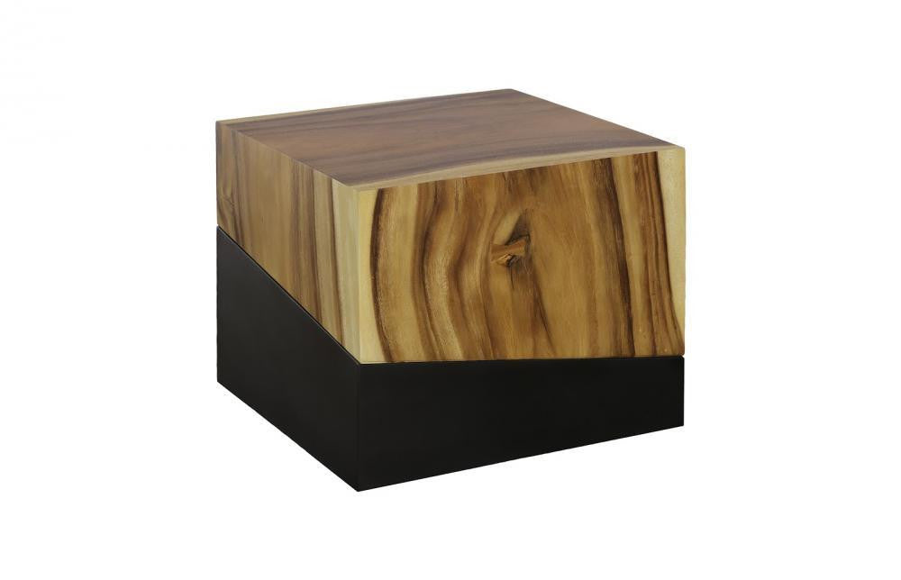 Phillips Collection Geometry Medium Side Table Chamcha, Black