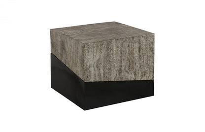 Phillips Collection Geometry Medium Side Table Graystone, Black