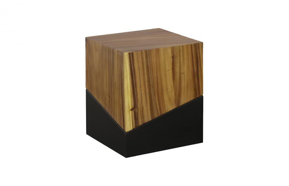 Phillips Collection Geometry Stool Chamcha, Black