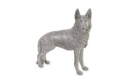 Phillips Collection German Shepherd Sculpture Silver Leaf
