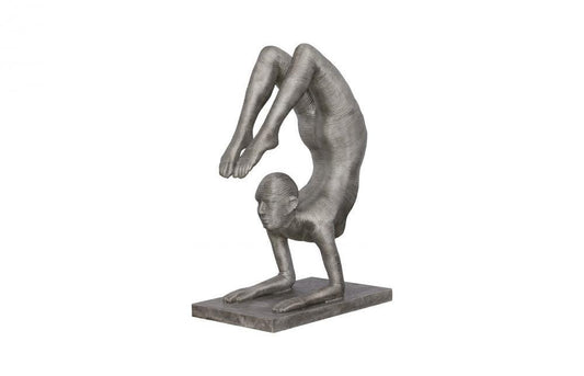Phillips Collection Handstand Scorpion Pose Sculpture Aluminum
