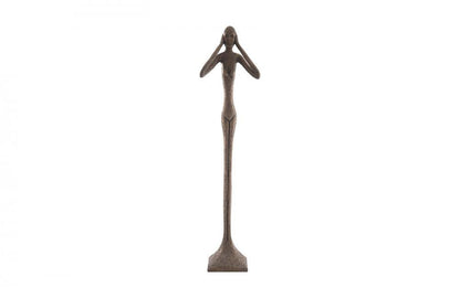 Phillips Collection Hear-No-Evil Slender Small Sculpture Silver Leaf
