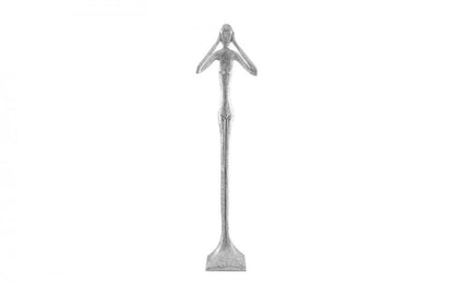 Phillips Collection Hear-No-Evil Slender Large Sculpture Silver Leaf