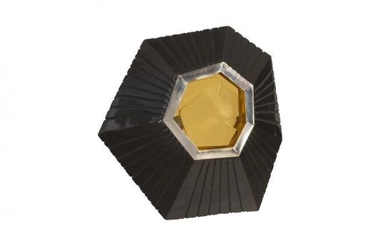 Phillips Collection Hex Wall Tile Glossy Black, Gold