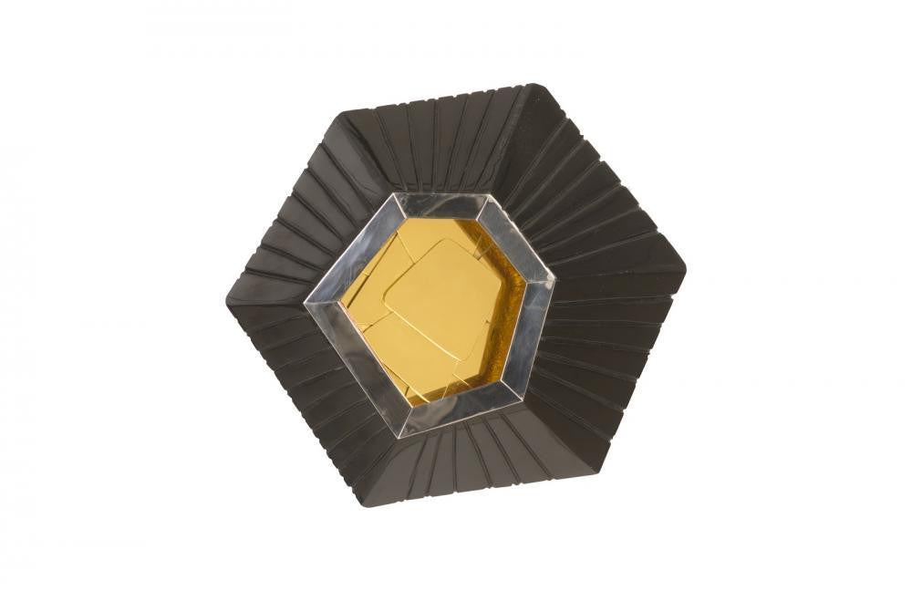 Phillips Collection Hex Wall Tile Glossy Black, Gold