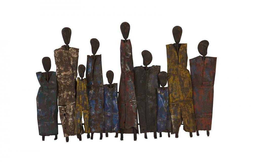 Phillips Collection Honey Drum People Wall Art Natural Rust