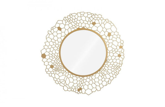 Phillips Collection Honeycomb Round Mirror Brass