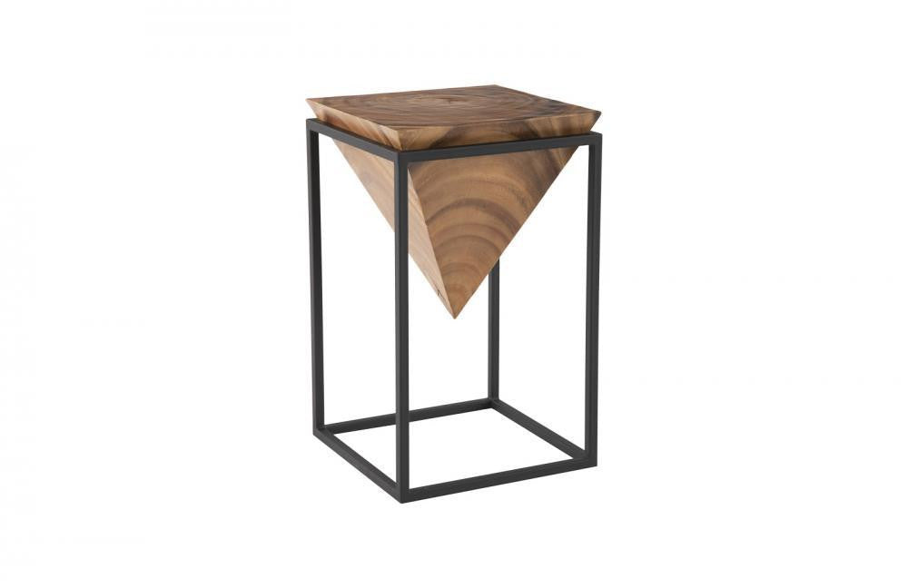 Phillips Collection Inverted Pyramid Side Table Chamcha, Black