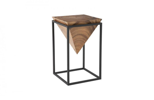 Phillips Collection Inverted Pyramid Side Table Chamcha, Black