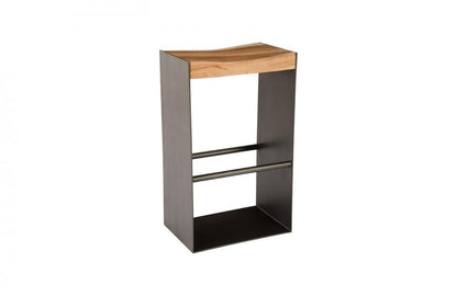 Phillips Collection Iron Frame Bar Stool Chamcha, Natural Iron