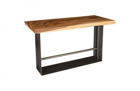Phillips Collection Iron Frame Bar Table Chamcha, Natural Iron