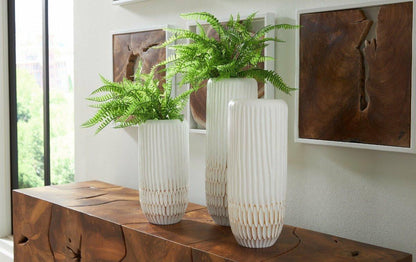 Phillips Collection Lacuna Vase, Medium, Off-White, 14.5"H (TH107097 YV0J07T9YF)