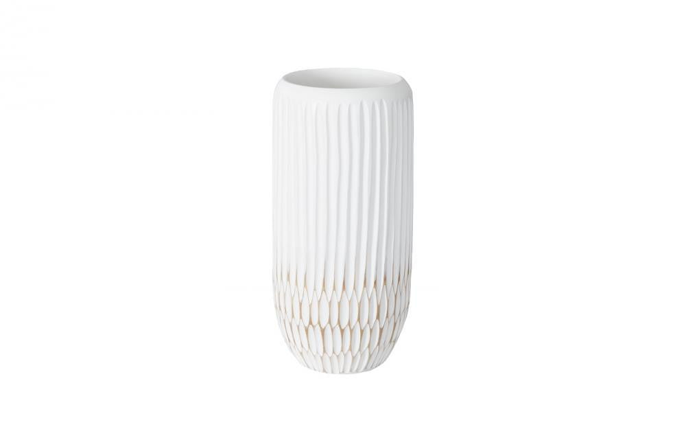 Phillips Collection Lacuna Vase, Small, Off-White, 12"H (TH107098 YV0J07T9YG)