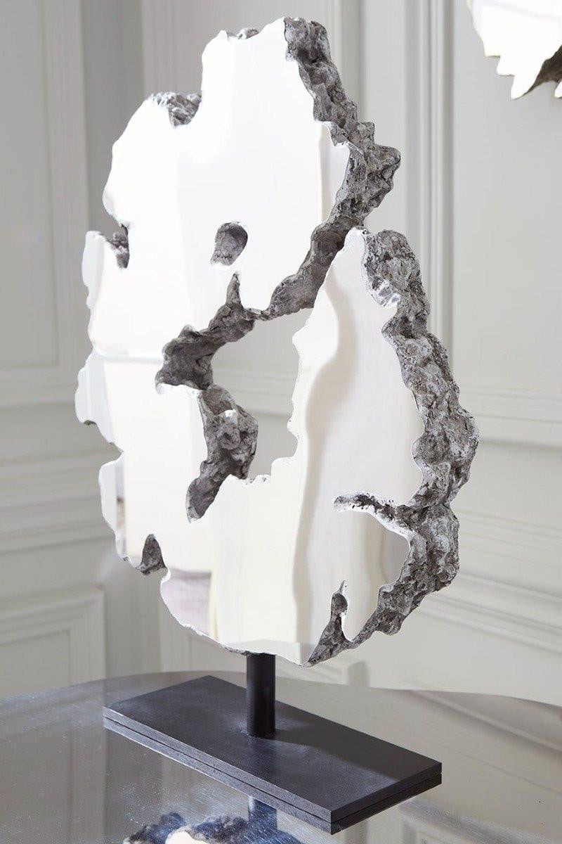 Phillips Collection Lava Slice Sculpture, Stainless Steel, Black Base, 24"H (PH97069 YV0J07T9YU)