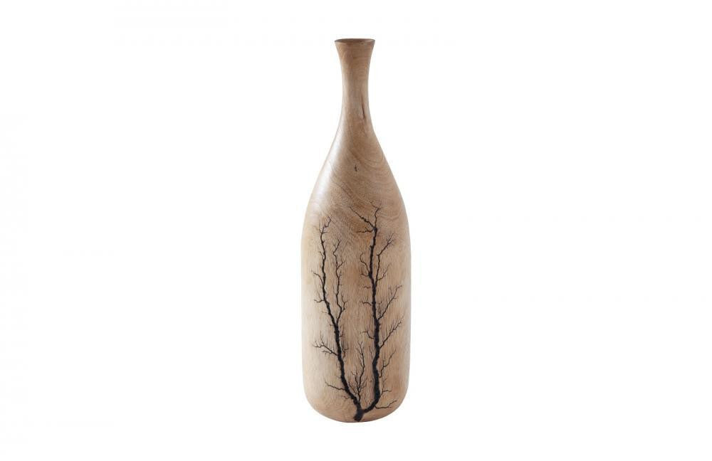 Phillips Collection Lightning Bottle, Curved Neck, Mango Wood, 18"H (TH97710 YV0J07T9YZ)