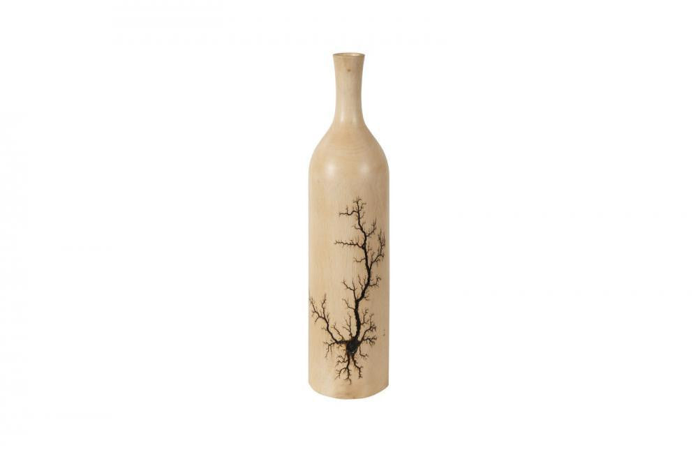 Phillips Collection Lightning Bottle Long Neck Mango Wood