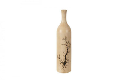 Phillips Collection Lightning Bottle Long Neck Mango Wood