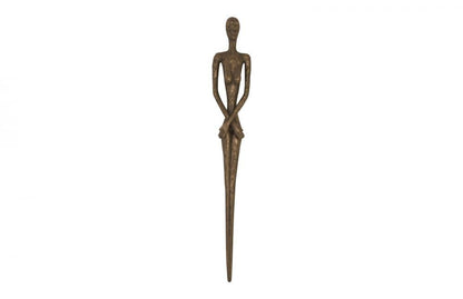 Phillips Collection Lottie Figure Wall Sculpture Silver Leaf