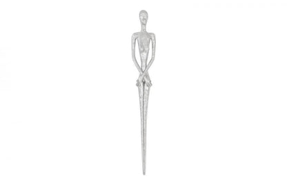 Phillips Collection Lloyd or Lottie Figures Wall Sculpture, Lottie, Silver Leaf, 10"W (PH95574 YV0J07TA0Q)