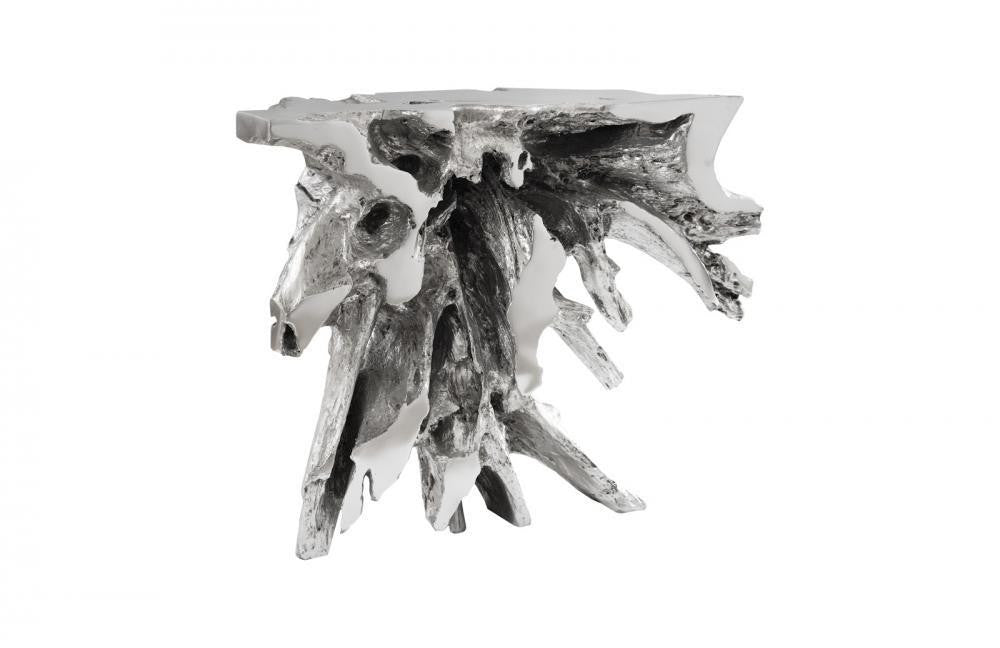 Phillips Collection Luxe Freeform Console Silver Leaf