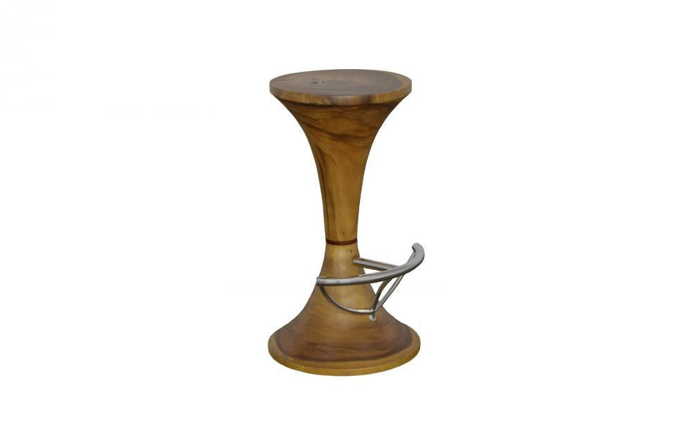 Phillips Collection Marley Bar Stool, Chamcha, Stainless Steel Foot Rest, 30"H (TH112229 YV0J07TAXJ)