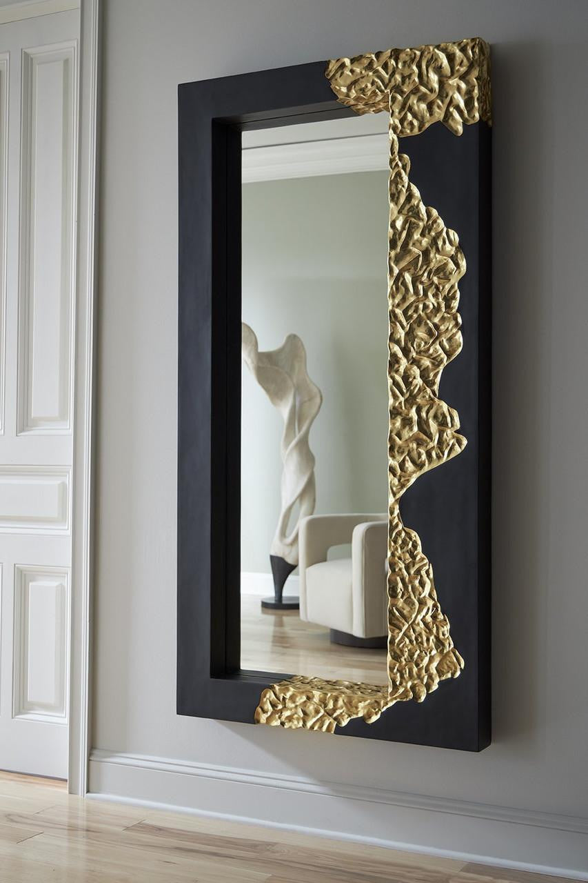 Phillips Collection Mercury Mirror, Rectangle, Black, Gold Leaf, 39"W (PH112040 YV0J07TAXY)