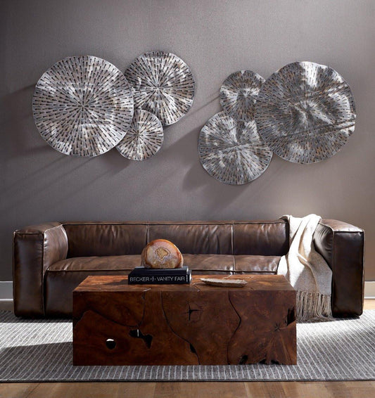 Phillips Collection Metal Lotus Wall Art, Rust Silver, 51"W (TH66079 YV0J07TAY1)