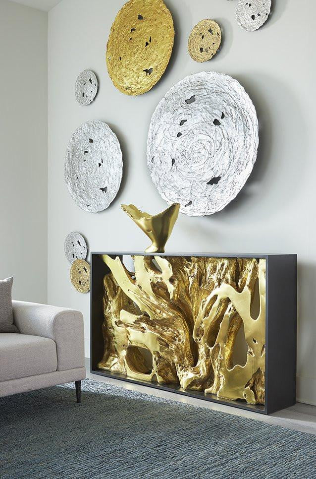 Phillips Collection Molten Small Wall Disc Gold Leaf