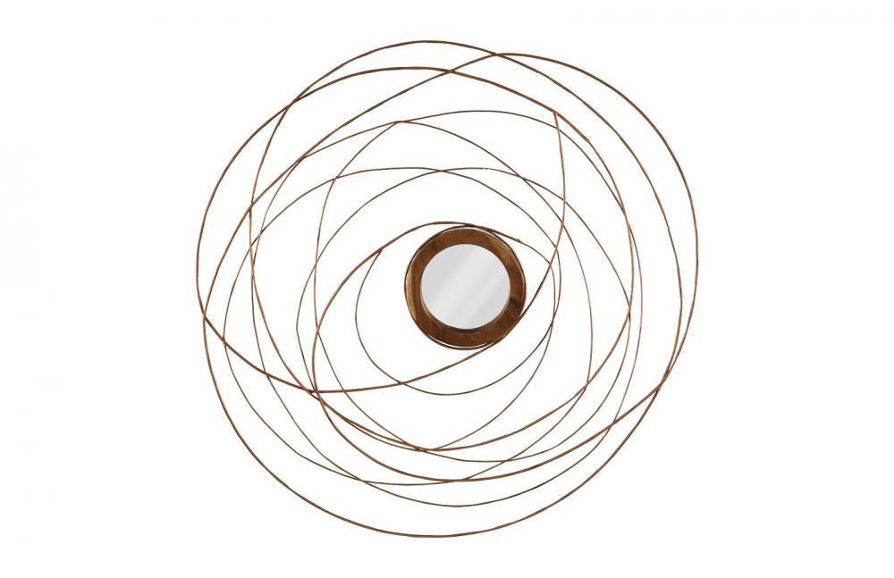Phillips Collection Nest Mirror Copper, Natural Wood