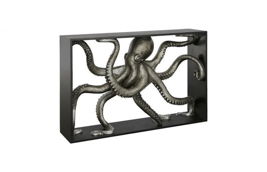 Phillips Collection Octo Console Silver Leaf, Black