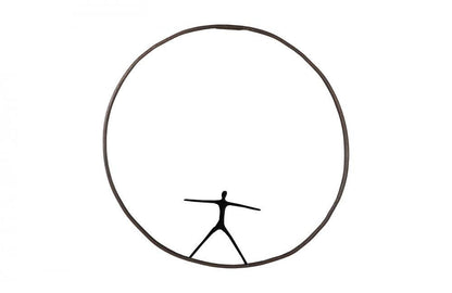 Phillips Collection Olympic Figure in Iron Ring Wall Sculpture Black Rust