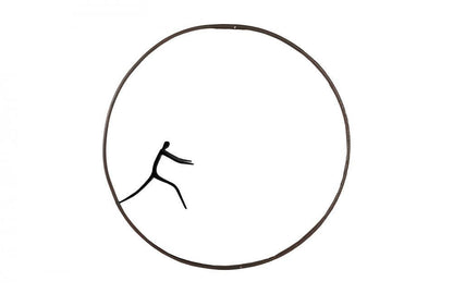 Phillips Collection Olympic Figure in Iron Ring Wall Sculpture, Style D, Black Rust, 23"W (TH99504 YV0J07TAZH)