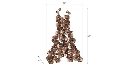 Phillips Collection Orchid Dress Wall Sculpture, Copper, 61"W (TH100862 YV0J07TAZT)