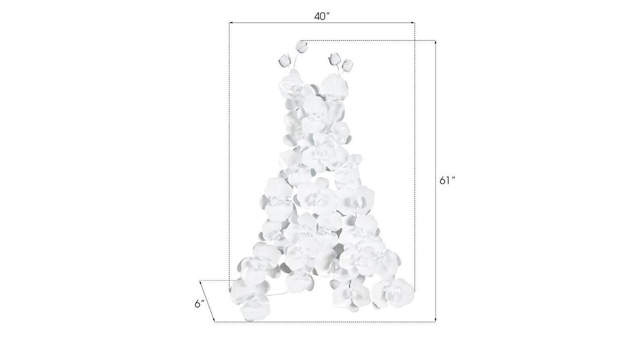 Phillips Collection Orchid Dress Wall Sculpture, White, 61"W (TH100861 YV0J07TAZR)