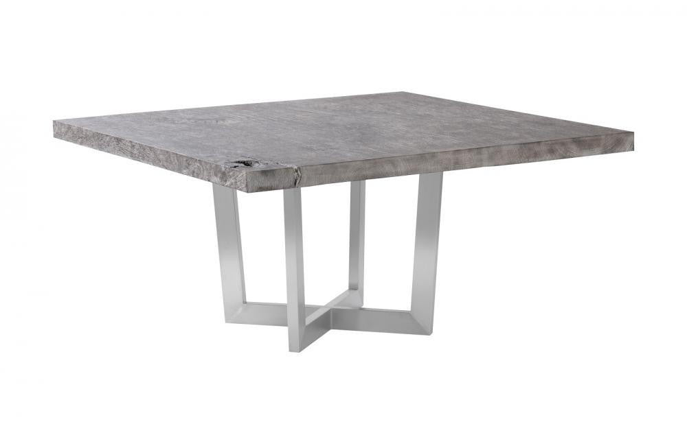 Phillips Collection Origins Dining Table Graystone, Stainless Steel
