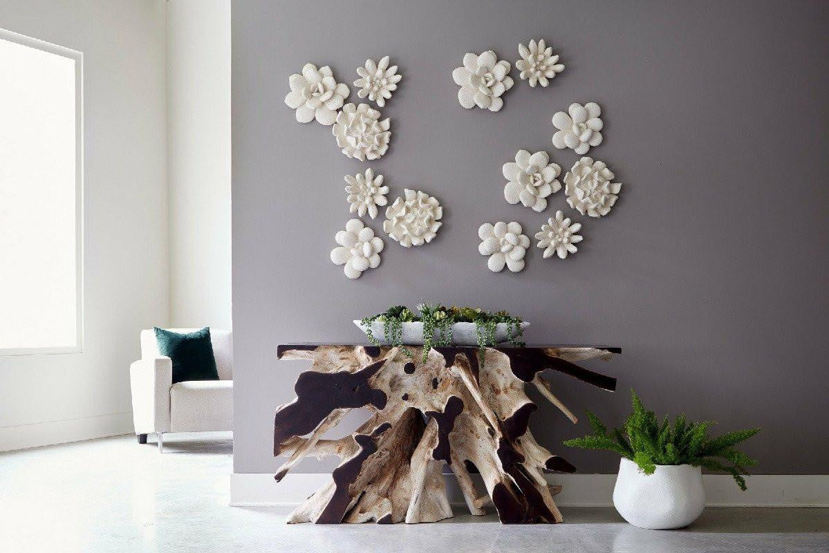 Phillips Collection Oviferum Succulent Wall Tile, White, 10"W (PH104154 YV0J07TC0H)