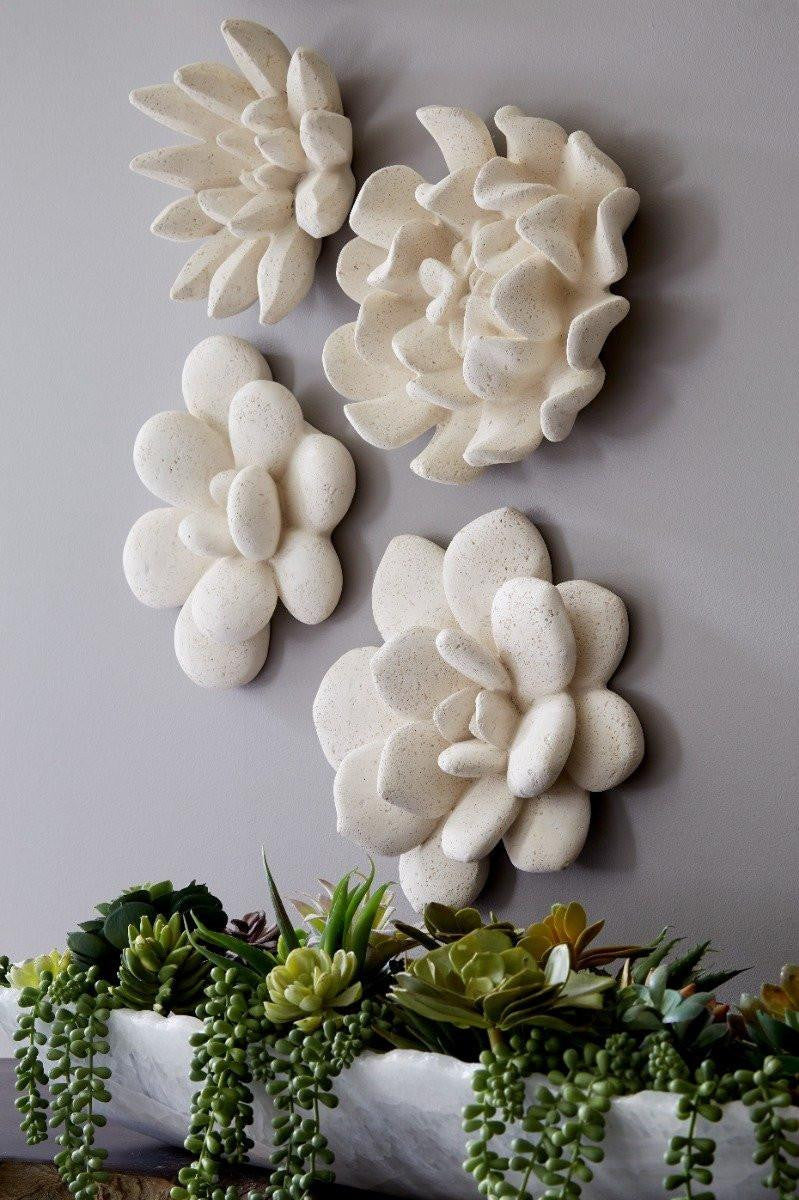 Phillips Collection Oviferum Succulent Wall Tile, White, 10"W (PH104154 YV0J07TC0H)