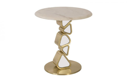 Phillips Collection Pebble Side Table Tan, White