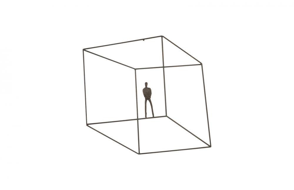 Phillips Collection Perspective Wall Sculpture, Standing Arms Down, Brown Rust, 23"W (TH97101 YV0J07W3U0)