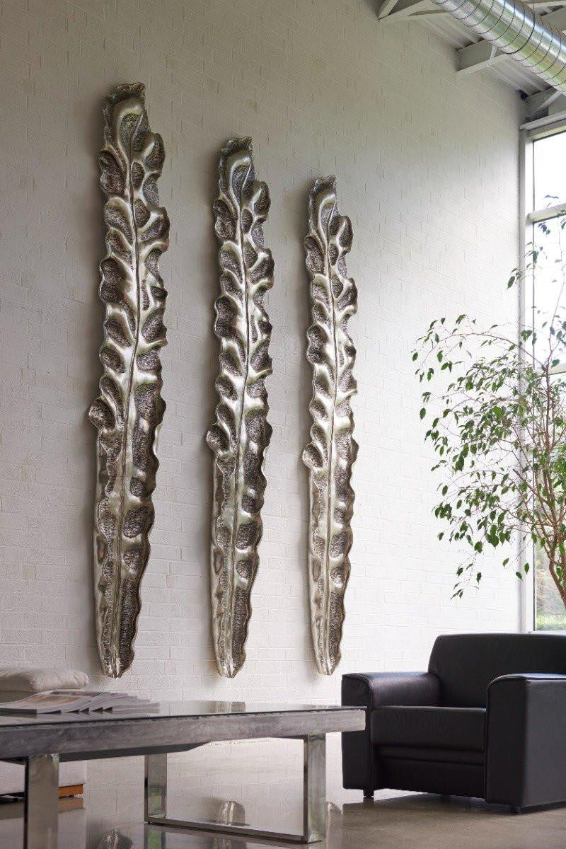 Phillips Collection Petiole Leaf Colossal Version B Wall Art Liquid Silver