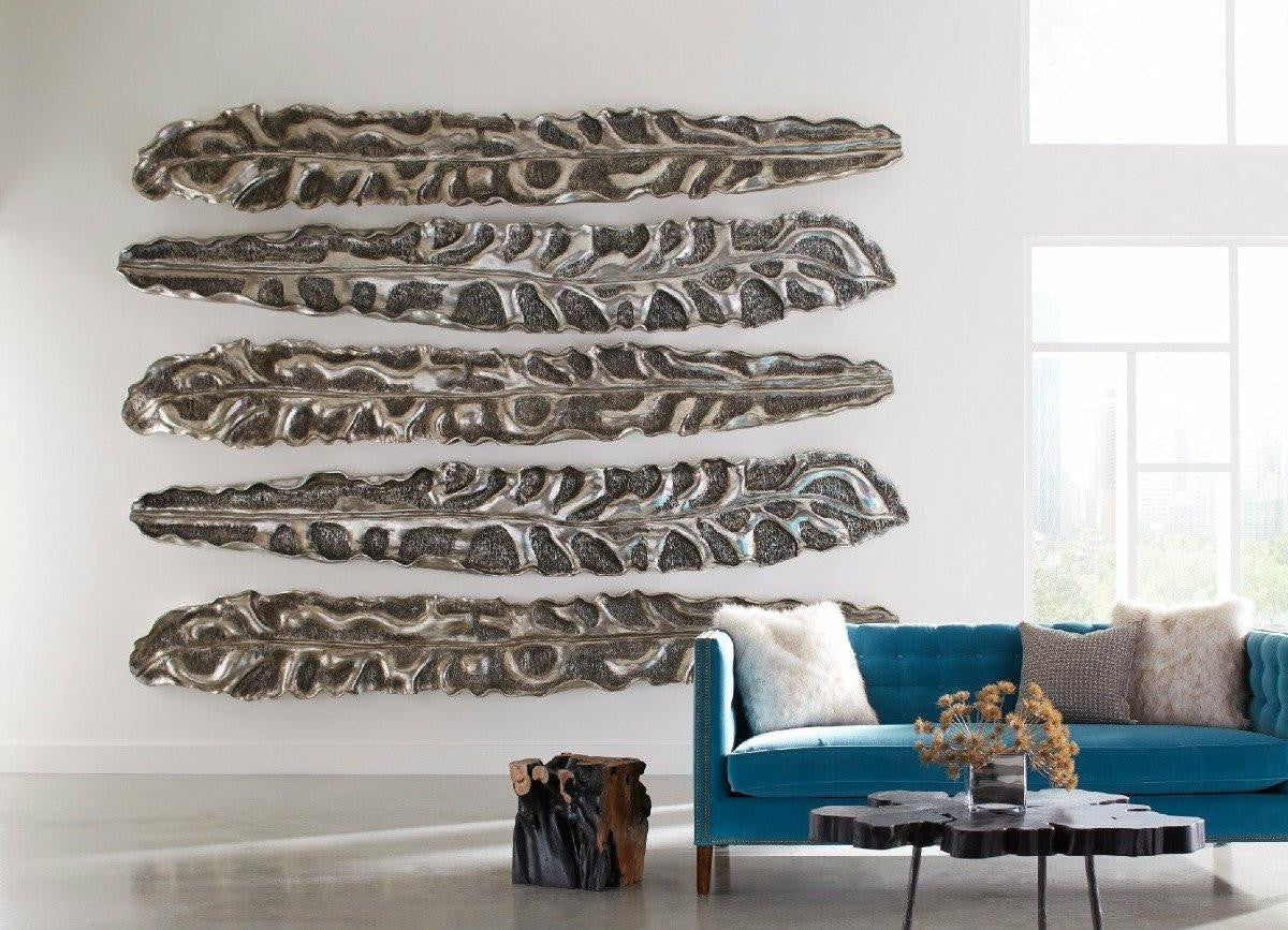 Phillips Collection Petiole Leaf Small Wall Art Silver Leaf
