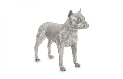 Phillips Collection Pit Bull Sculpture Silver Leaf